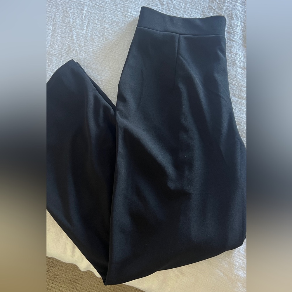 H&M Black Wide-Leg Trousers – Size 10 NWT